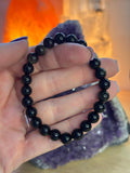 PULSERA OBSIDIANA DORADA 8MM