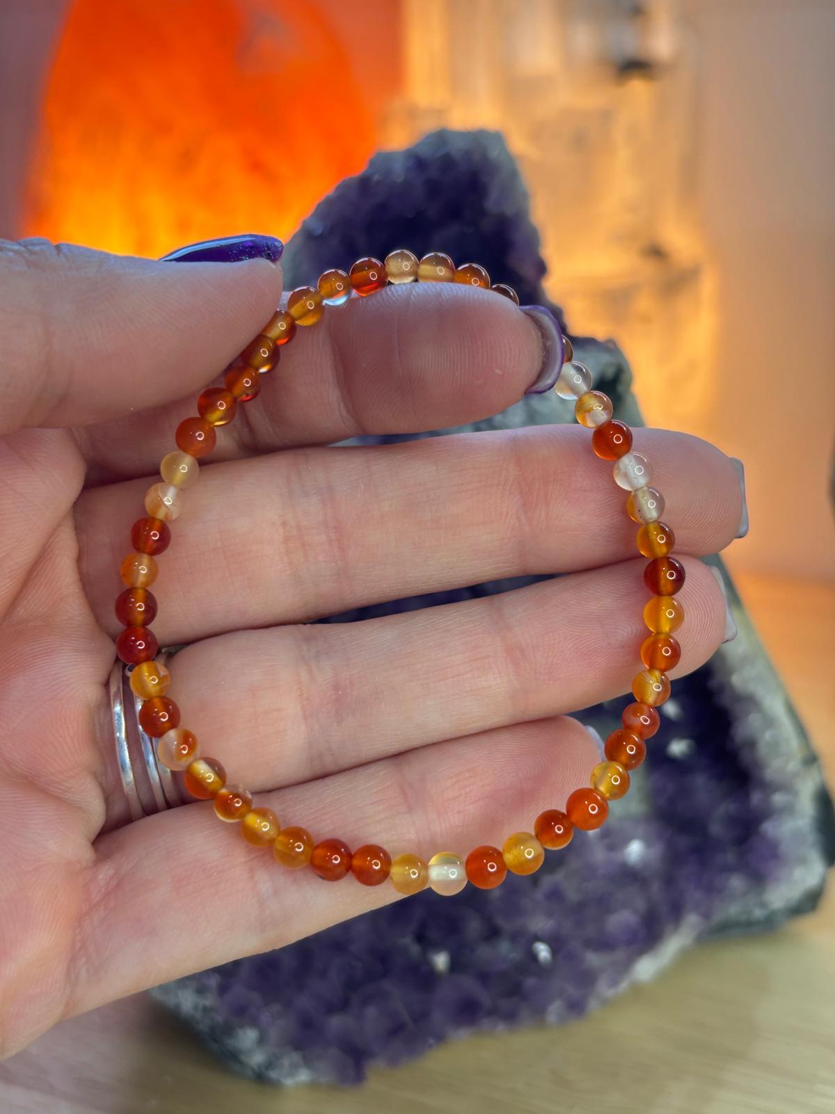 PULSERA CORNALINA 4MM