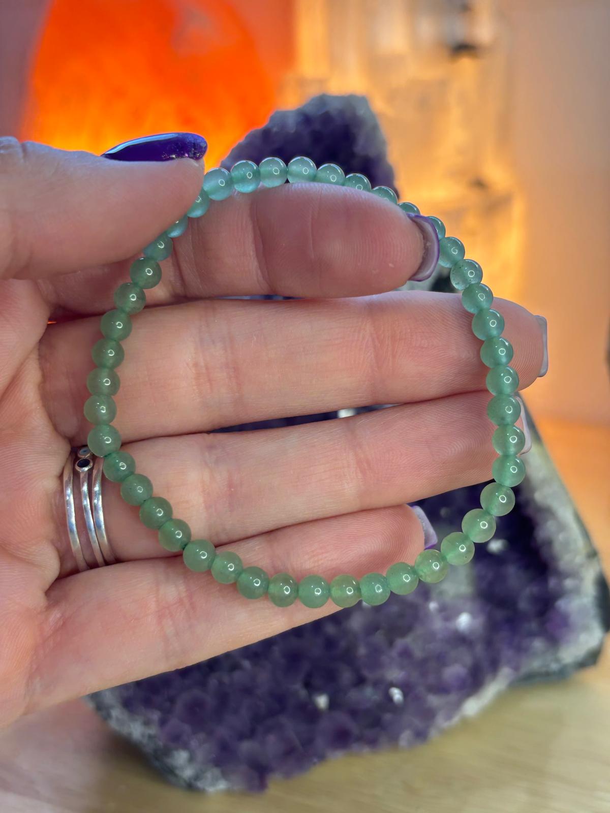 PULSERA CUARZO VERDE 4MM