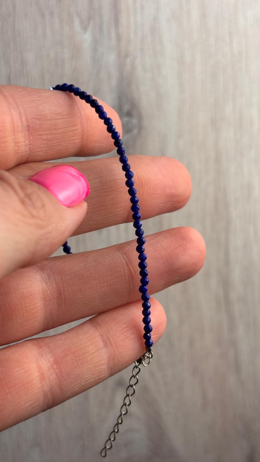 PULSERA FACETADA LAPISLÁZULI 2MM