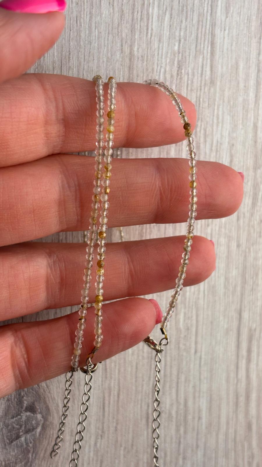 PULSERA FACETADA CUARZO RUTILADO 2MM