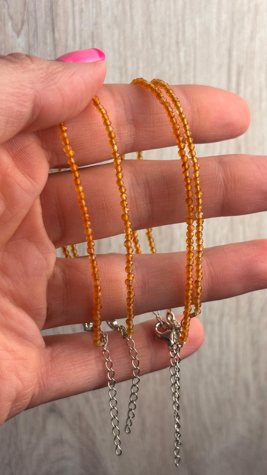 PULSERA FACETADA CORNALINA 2MM