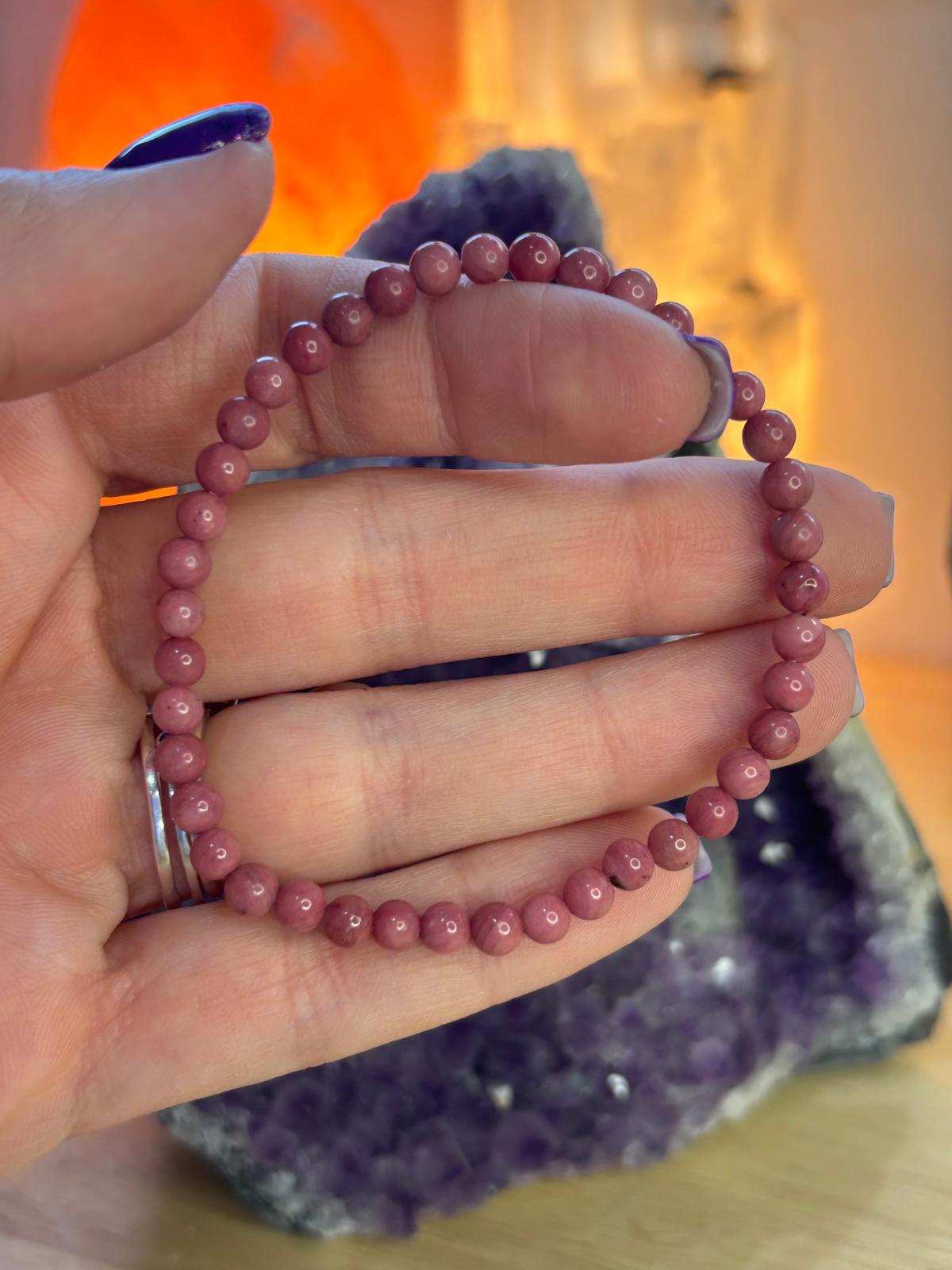 PULSERA RODONITA 4MM