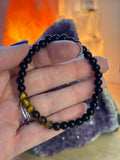 PULSERA OJO DE TIGRE Y OBSIDIANA 6MM