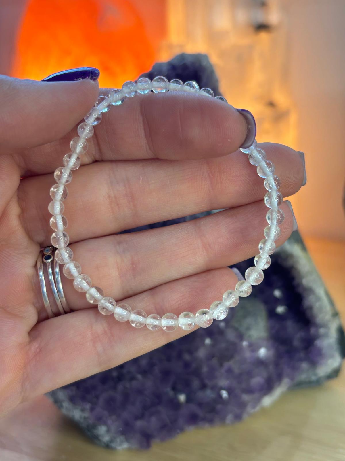 PULSERA CUARZO BLANCO 4MM